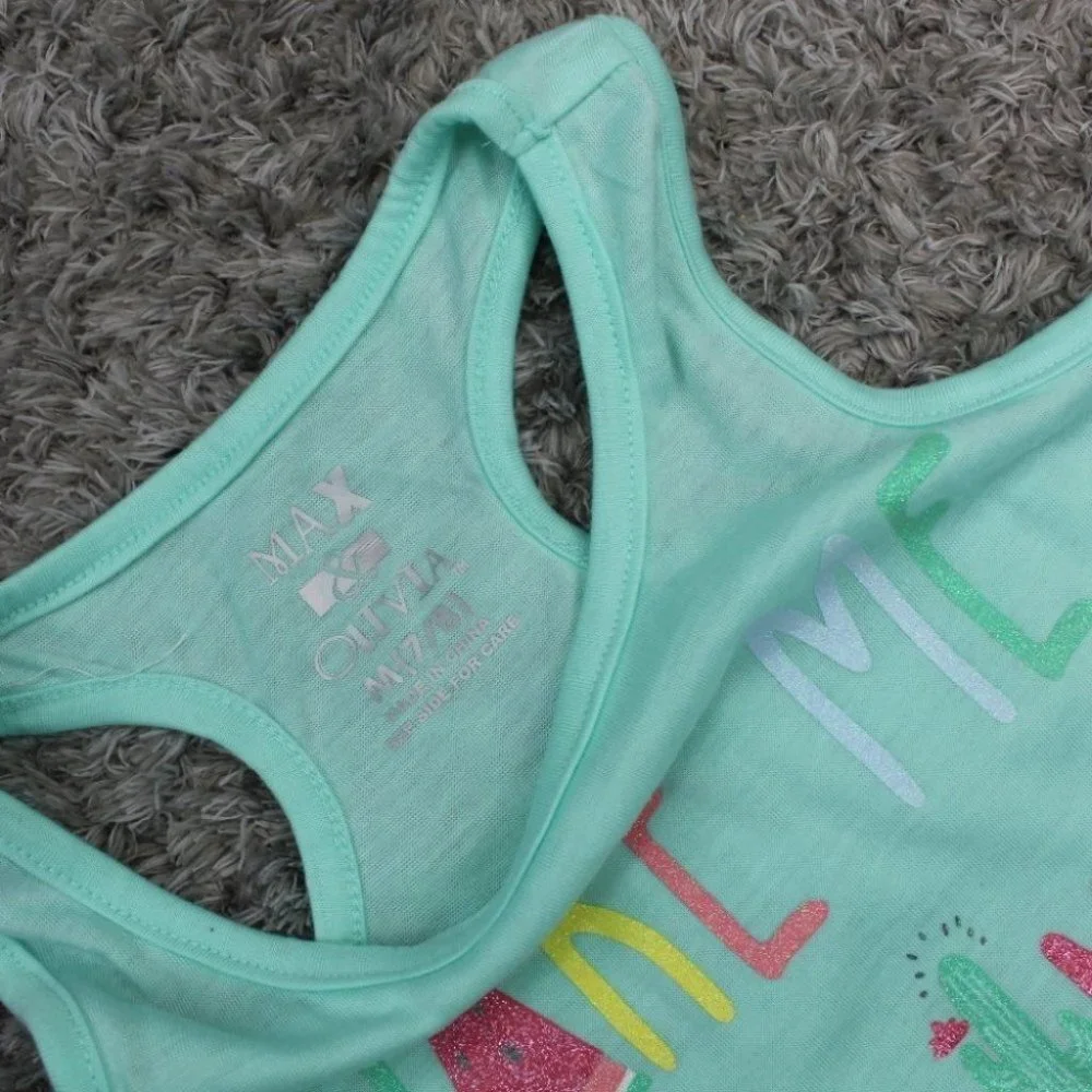 Max & Olivia Graphic-Print Pajama Tank, Girls M